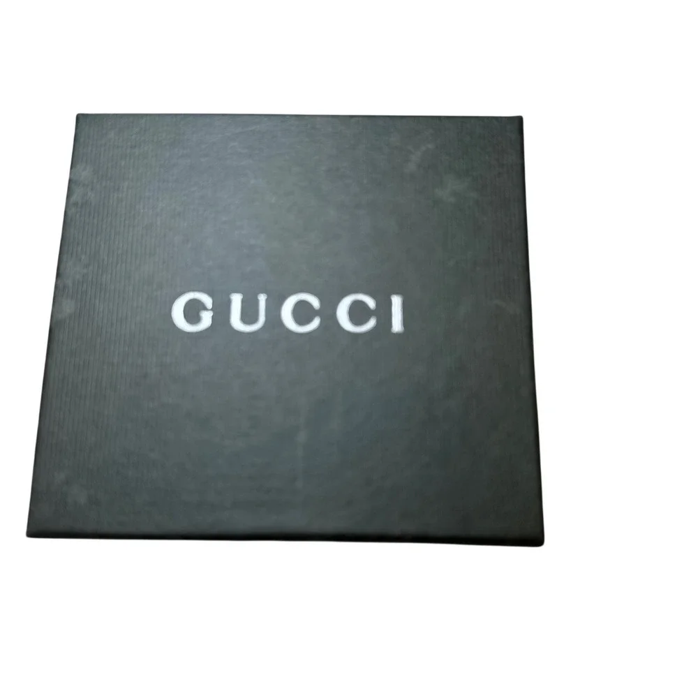 New in box Gucci mens authentic black leather bifold wallet luxury designer slim